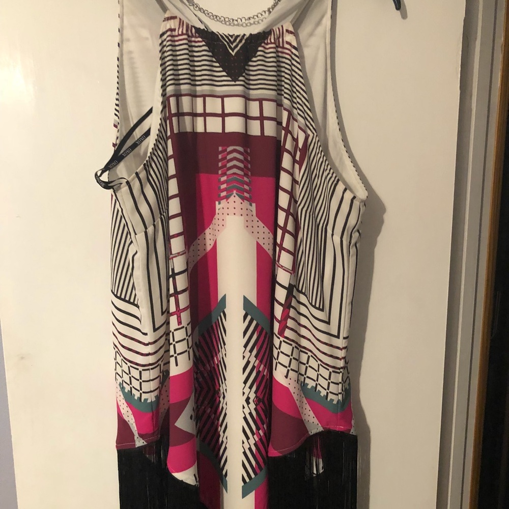 Xoxo top with fringe bottom